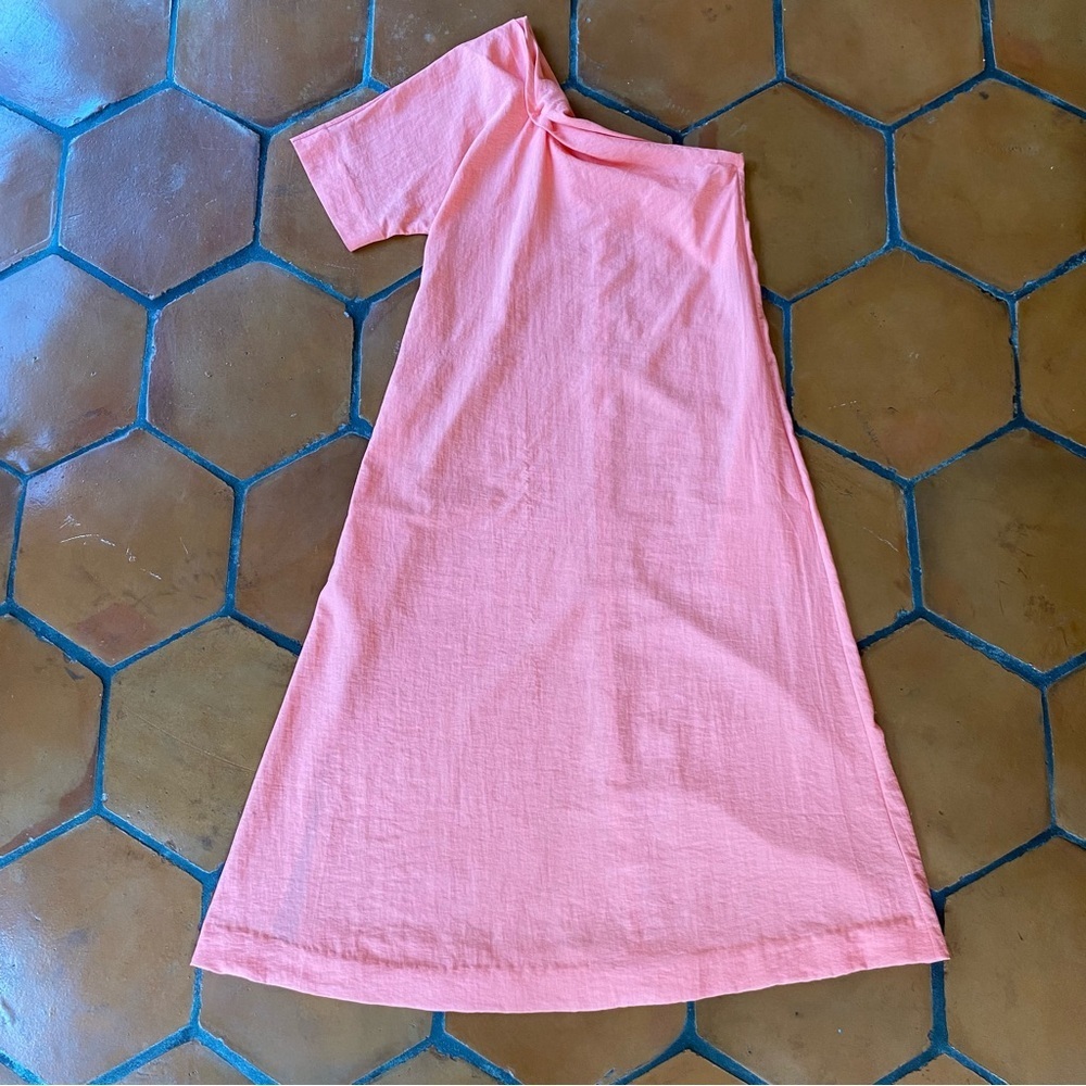 COS Pink One-Shoulder Maxi Dress